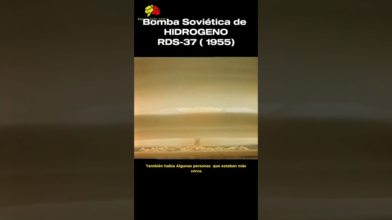 Prueba de la bomba de hidrógeno soviética RDS-37 (1955)🚀😲 #curiosidades #história #shortvideo